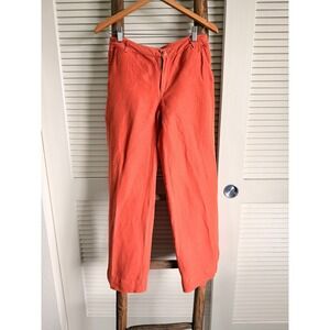 Urban Outfitters Linen Blend Pants Womens 2 Orange Excellent Wide Leg High Rise